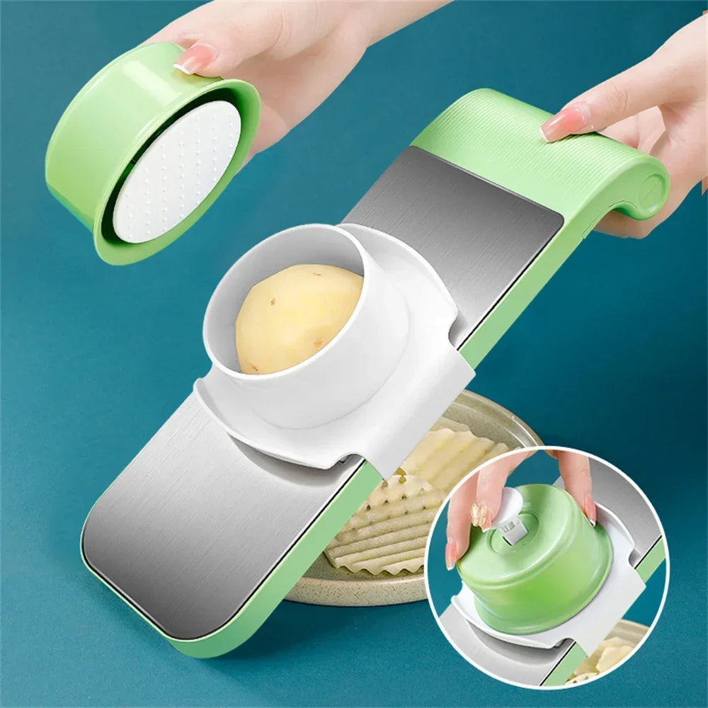 Household Hand Protection Stainless Steel Vegetable Slicer Multifunctional Kitchen Vegetable Cutter Dicing and Slicing Appliance