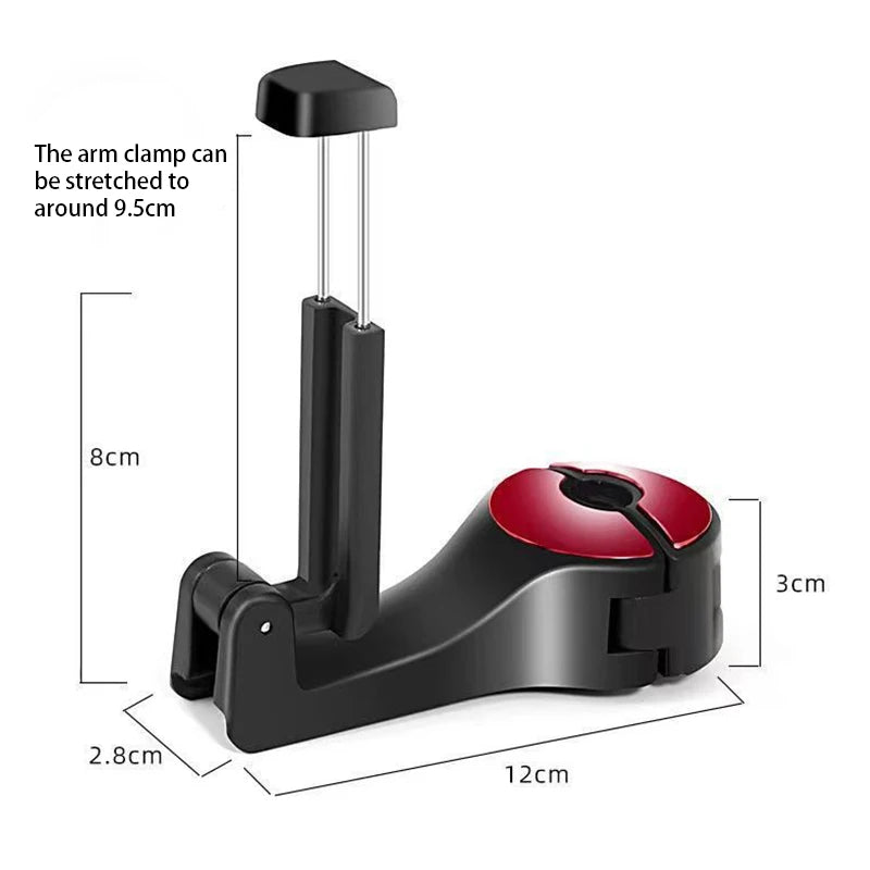 1Pc with Phone Holder 360° Rotation Car Seat Back Hooks Auto Headrest Hanging Clothes Umbrella Stand Support Hook Car Supplies