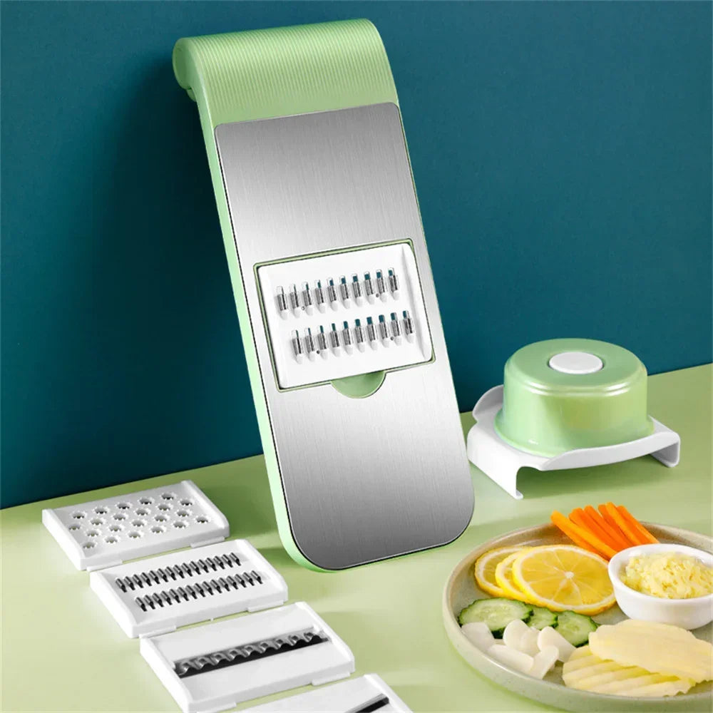 Household Hand Protection Stainless Steel Vegetable Slicer Multifunctional Kitchen Vegetable Cutter Dicing and Slicing Appliance